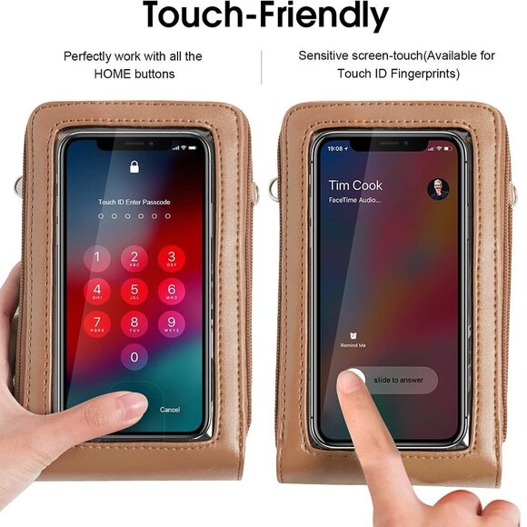 Stylish RFID Blocking Crossbody Handbag for Women - Touch-Friendly Design, Large - Picture 2 of 4